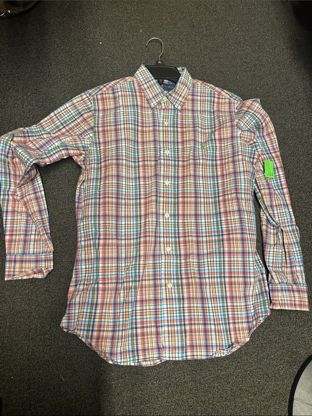 Ralph Lauren Pink Blue Green Plaid Button-Down Shirt (OLIMB)
